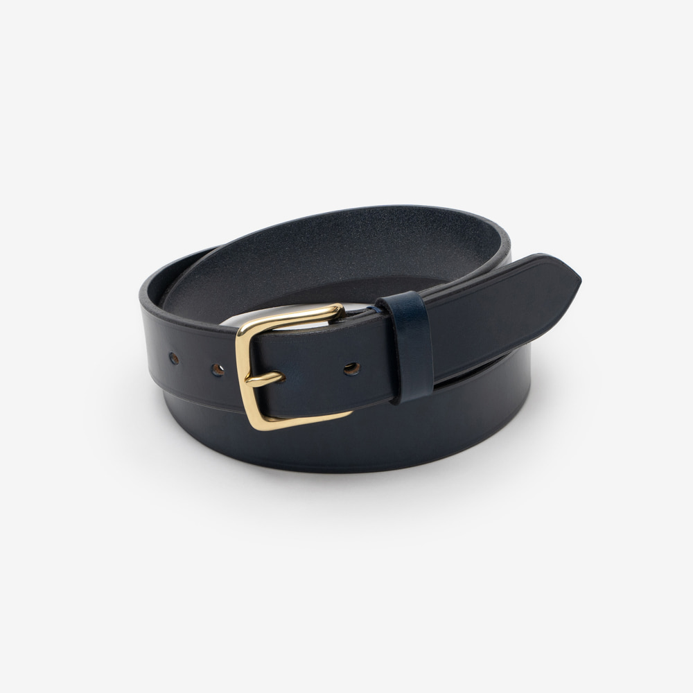 Hardy&amp;Parsons - Cropthrone Bridle Leather Belt (Navy)