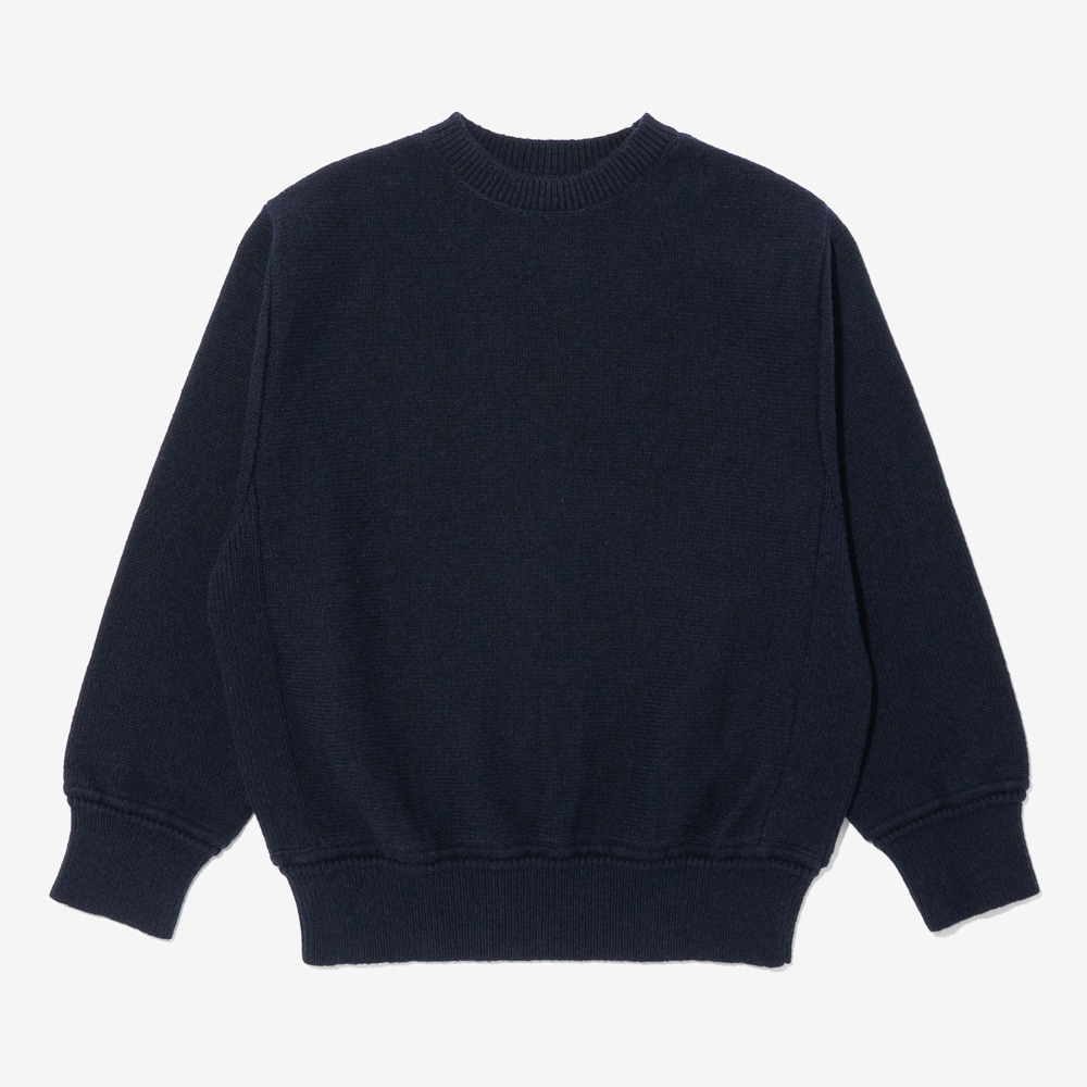 COOHEM - WOOL REVERSE WEAVE PULLOVER (NAVY)
