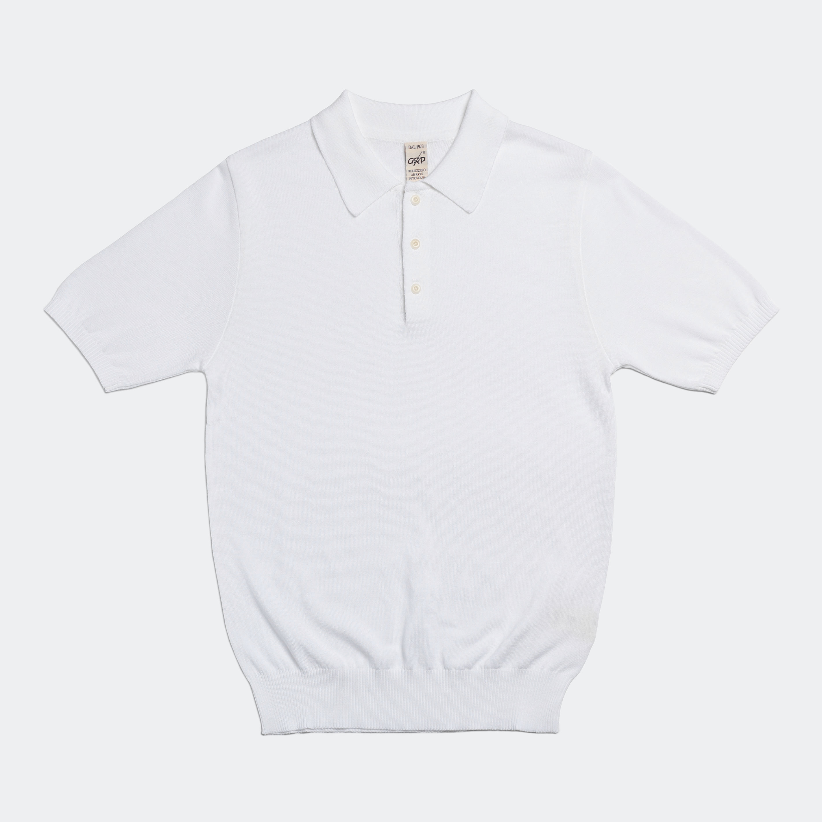 G.R.P - Short Sleeve Cotton Polo Shirt (White)