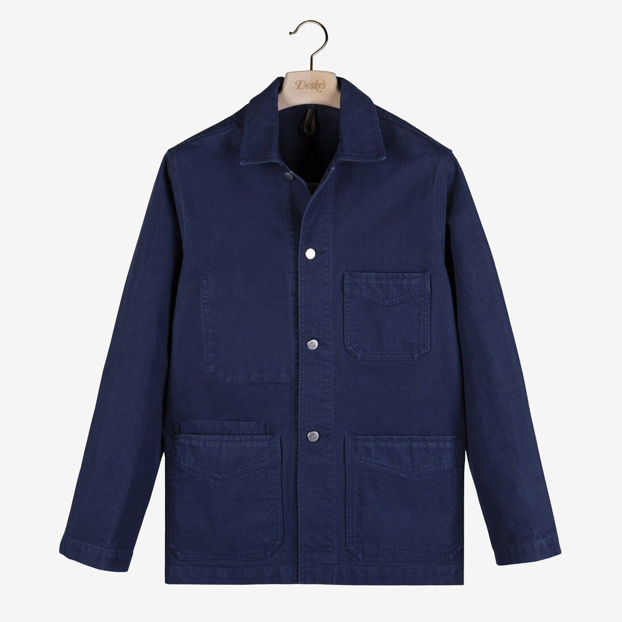 Drake&#039;s - Navy Cotton Canvas Five-Pocket Chore Jacket