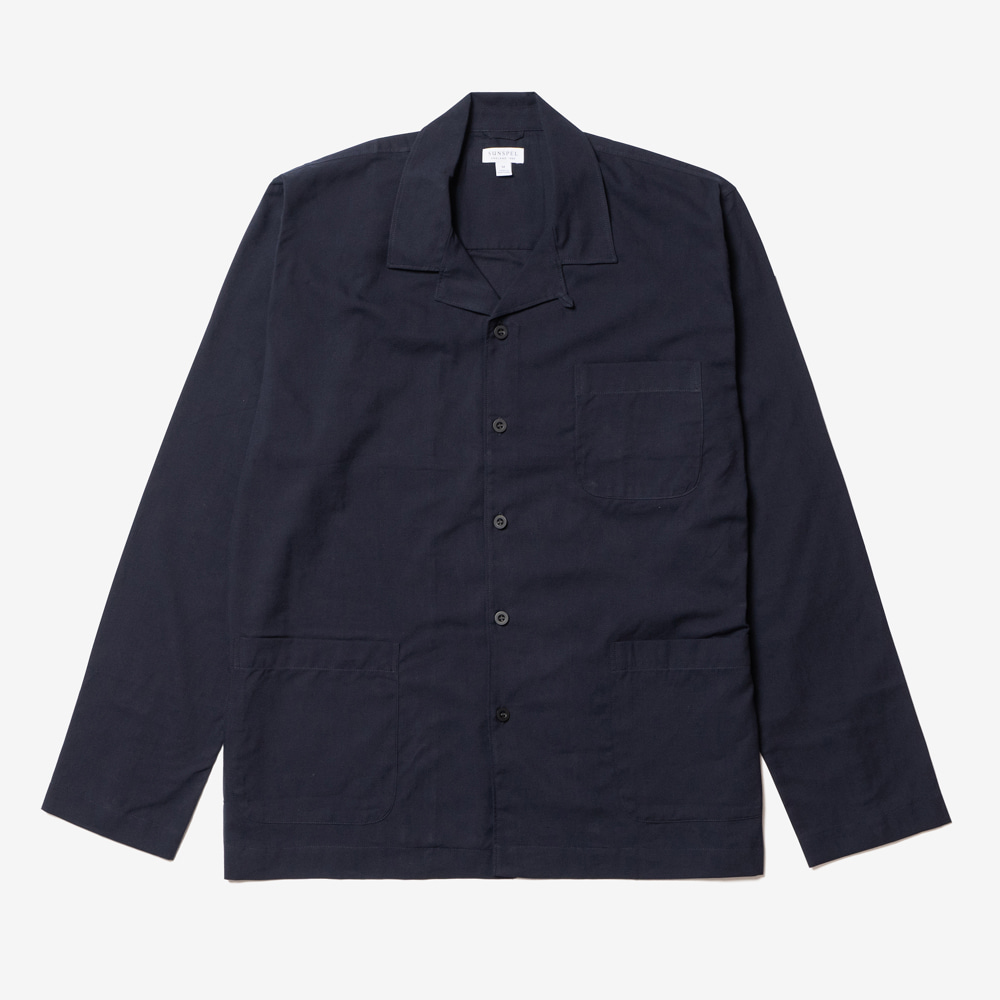 Sunspel - Men&#039;s Cotton Pyjama Shirt (Navy)