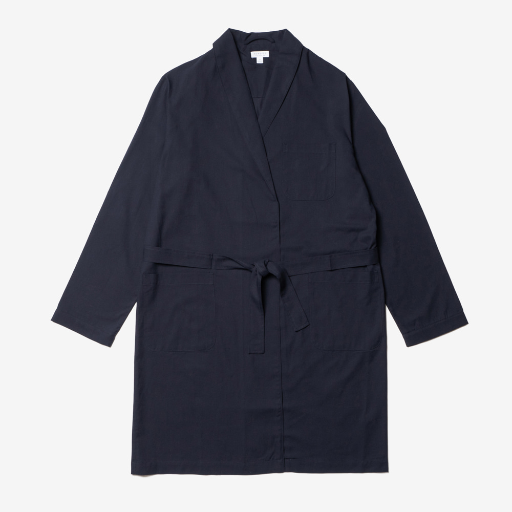 Sunspel - Men&#039;s Cotton Robe (Navy)