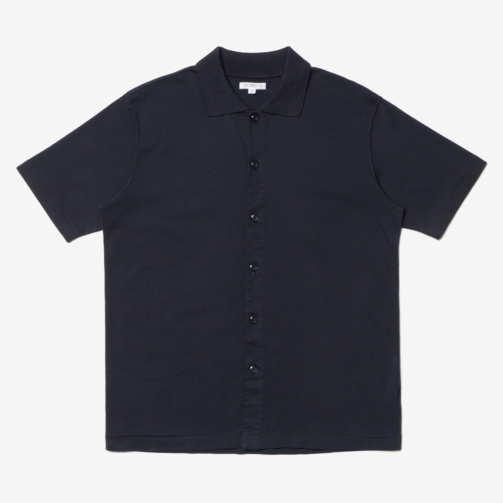 Lady White Co - S/S PLACKET POLO (DEEP NAVY)