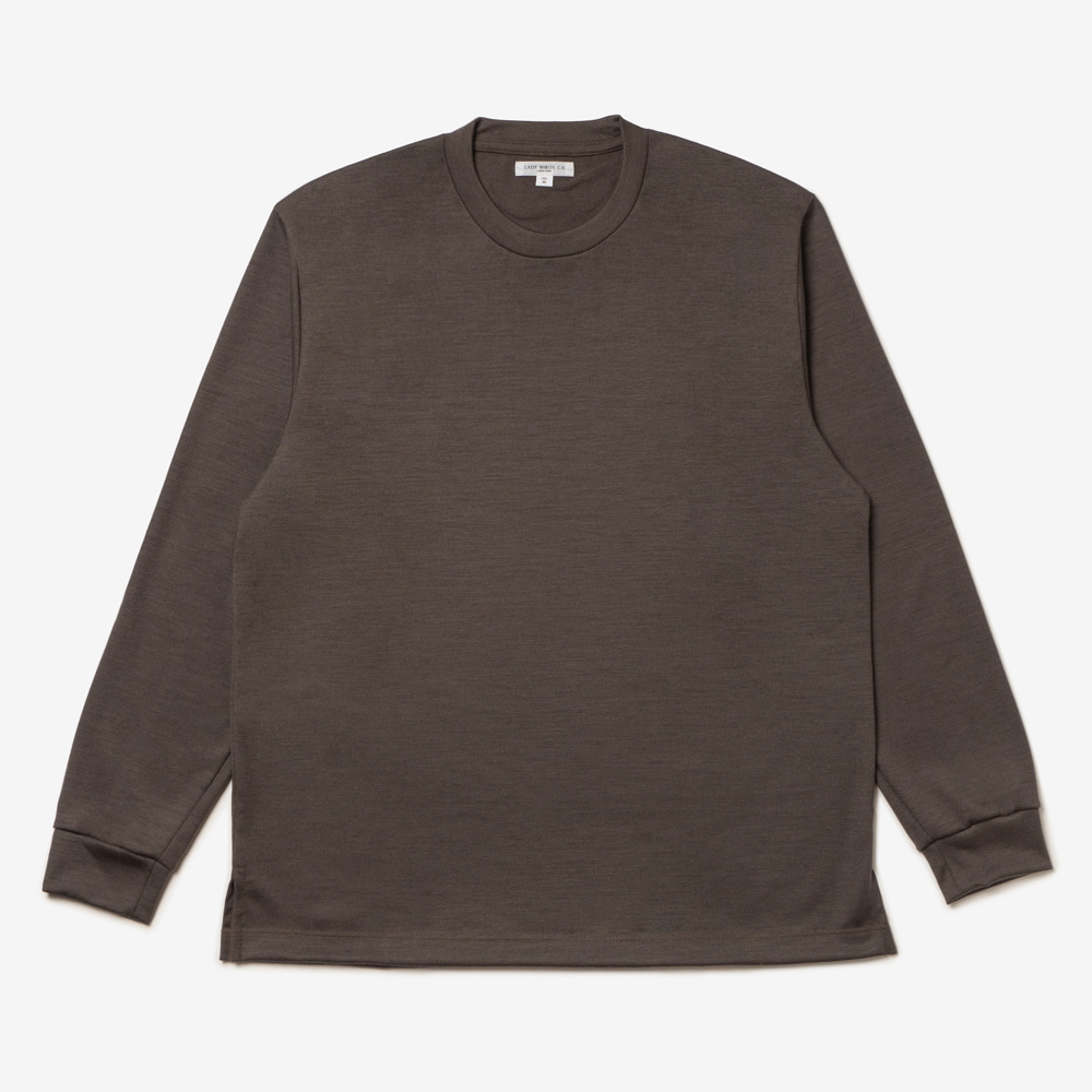 Lady White Co - L/S WOOL T-SHIRT(BROWN CLAY)