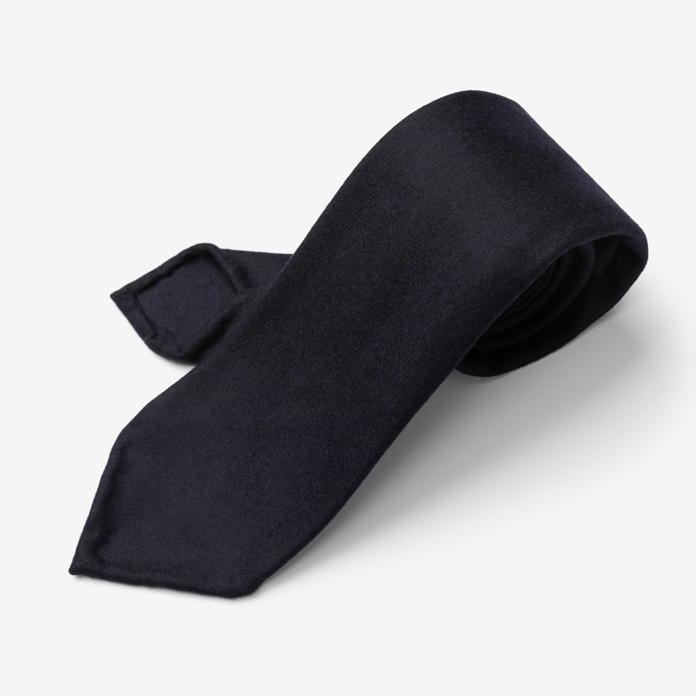 E.G.Cappelli - Navy Wool/Cashmere Sfoderato Tie
