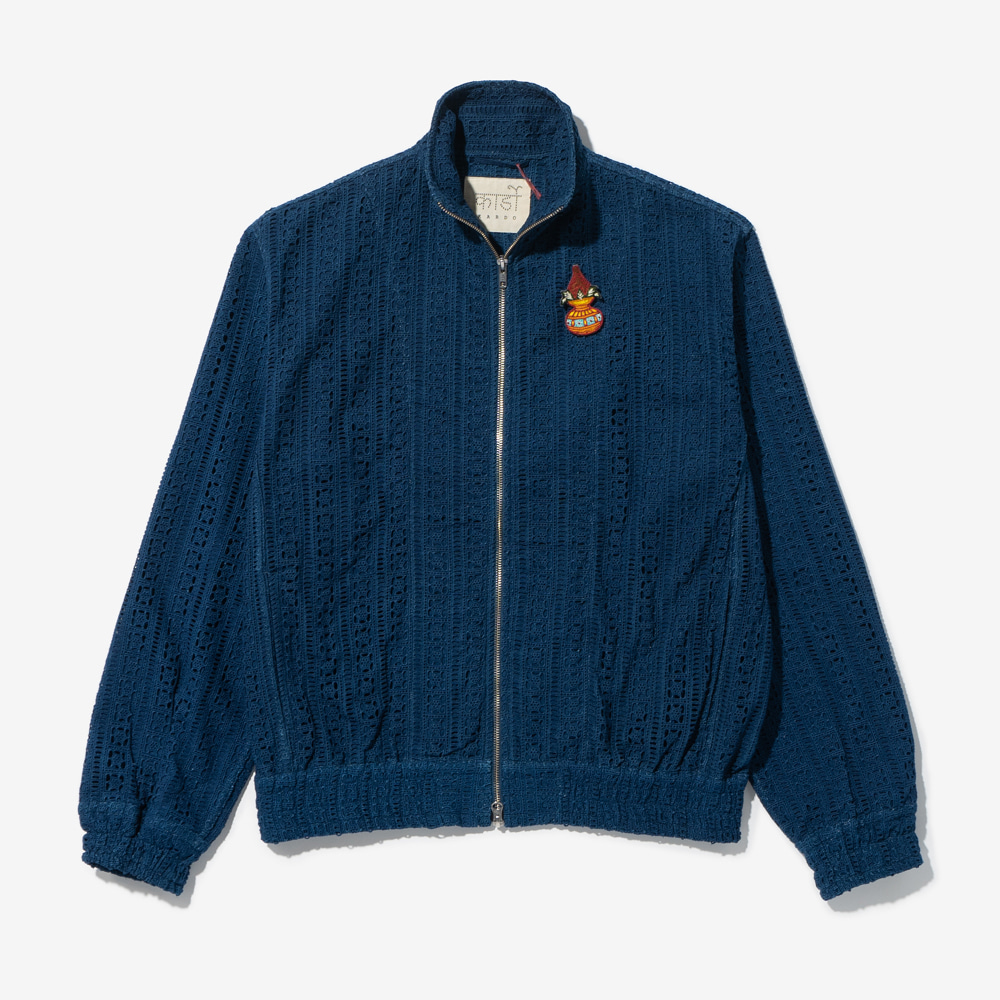 Kardo - MACK Tracksuit jacket with 2-way zip (Schiffli Indigo)