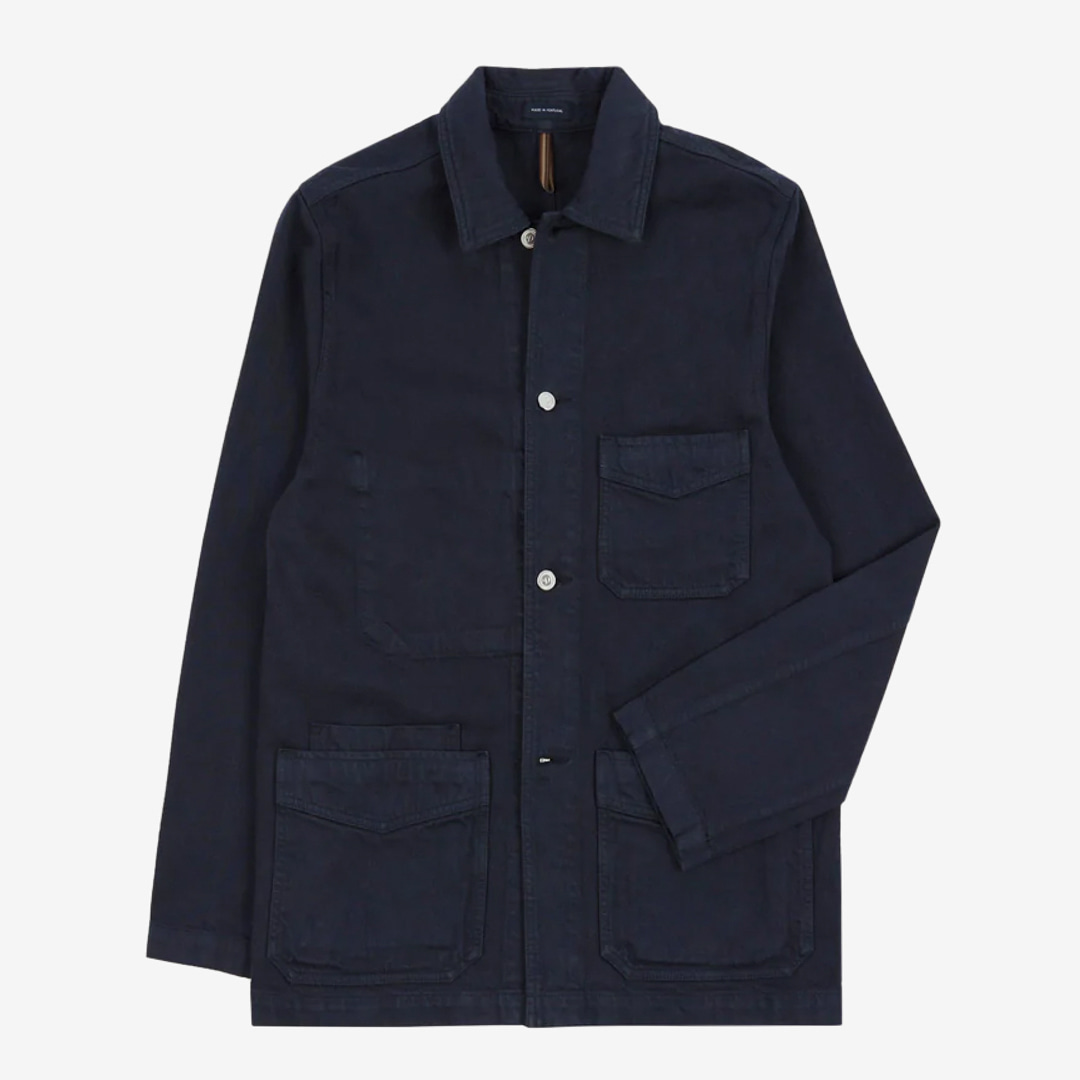 Drake&#039;s - Navy Heavy Twill Cotton Five-Pocket Chore Jacket
