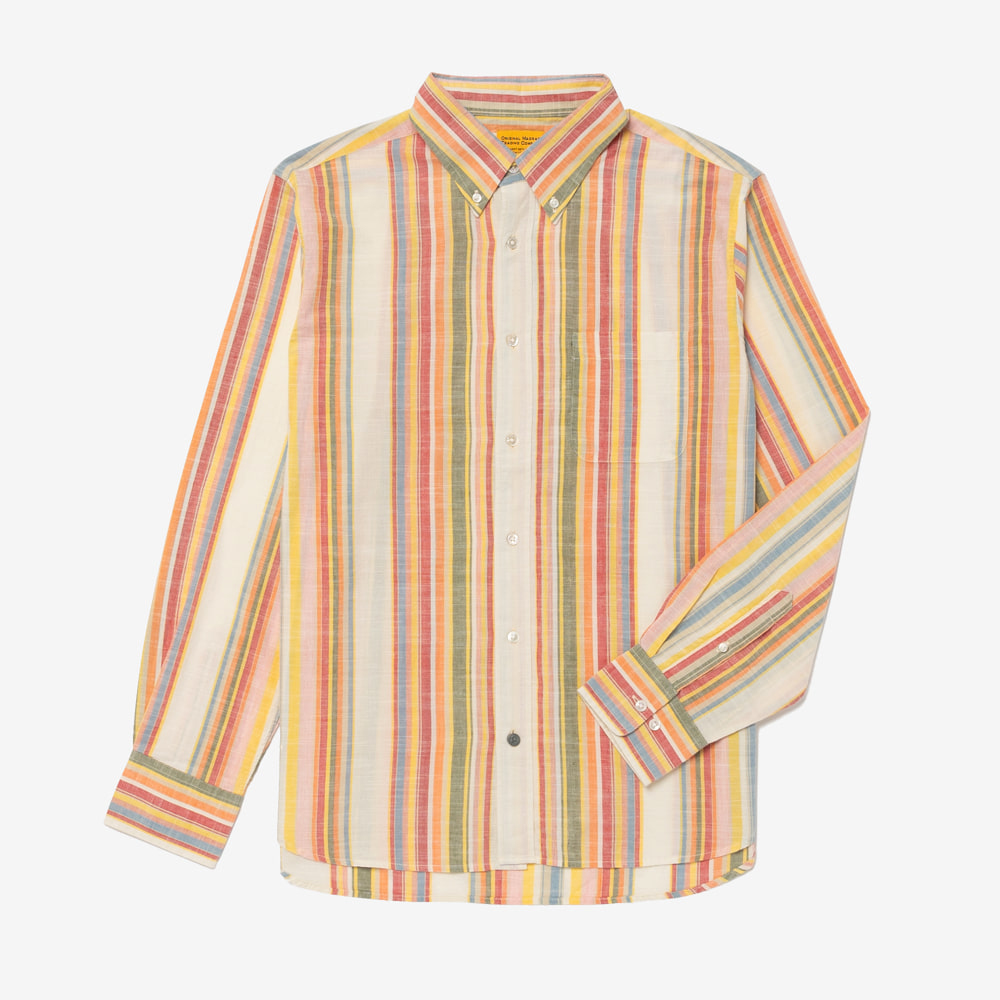 Original Madras Trading Company - Classic Madras Button Down Shirt (Multi Stripe)