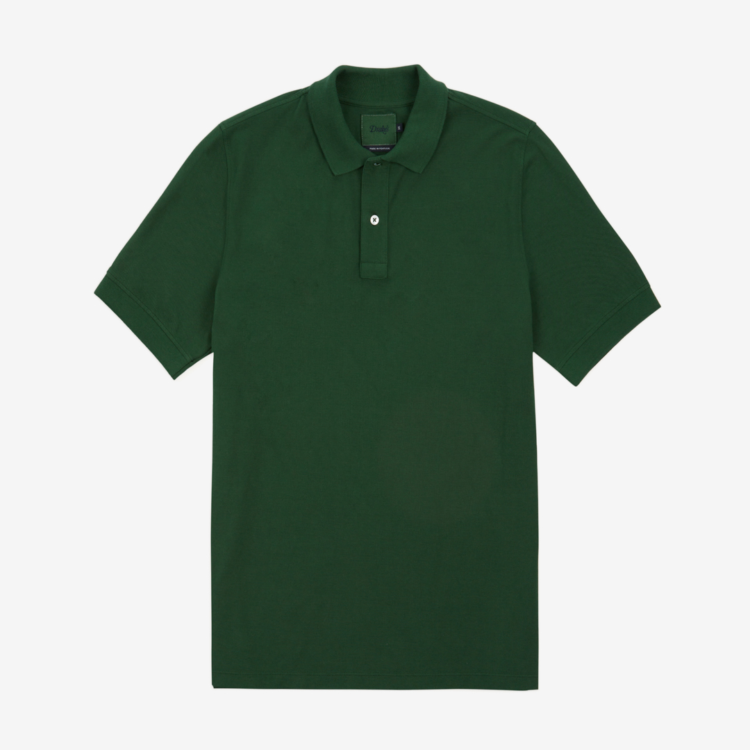 Drake&#039;s - Green Piqué Cotton Polo Shirt